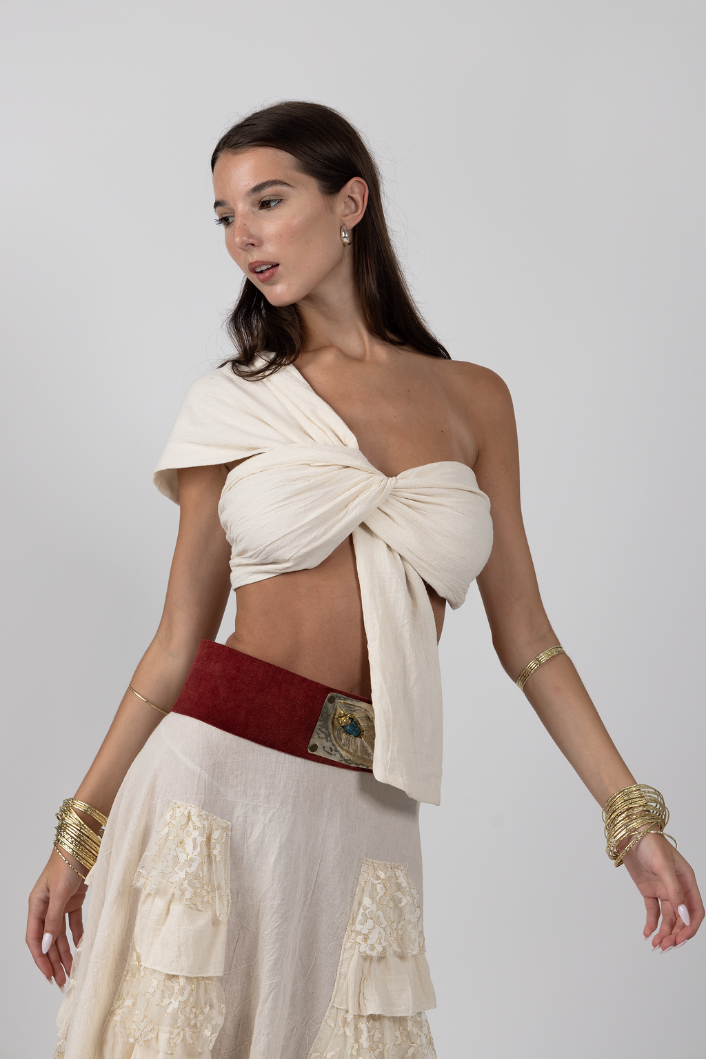 トップス [BOHEMIAN SEOUL] HOOKED ONE SHOULDER TOP bohemian seoul》 HOOKED ONE SHOULDER TOP