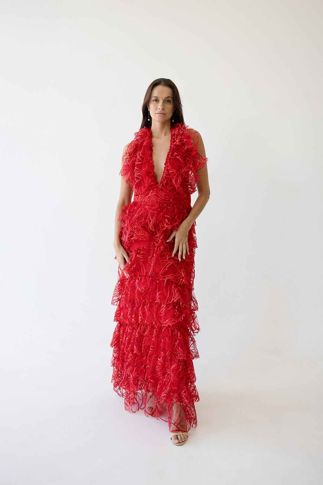 vestido largo incendia