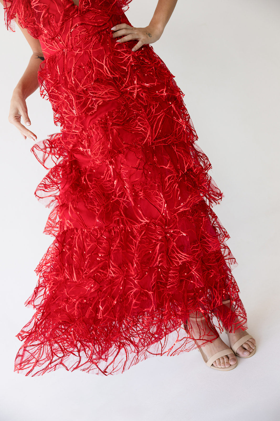 vestido largo incendia