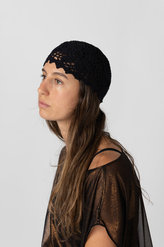 Gorro de crochet - Negro