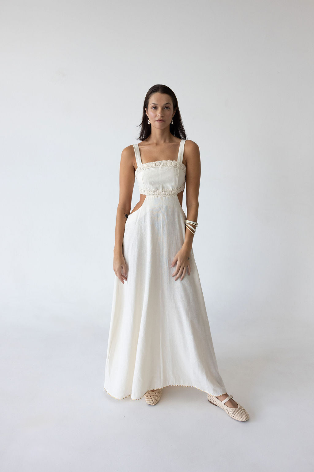 vestido halter serena - natural