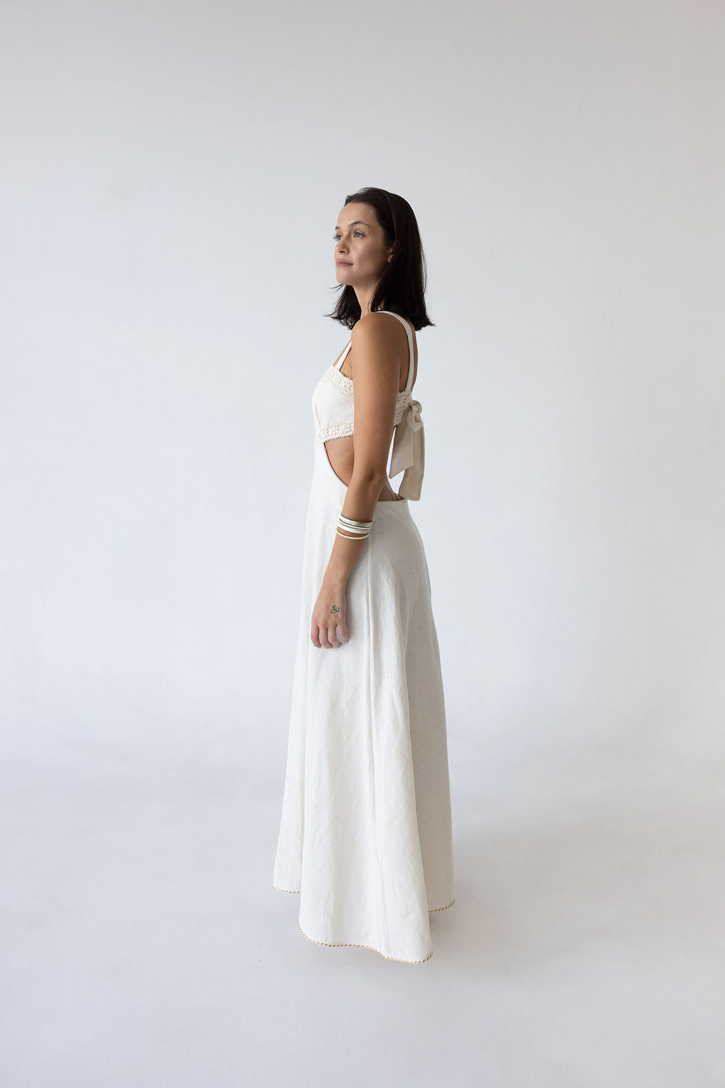 vestido halter serena - natural