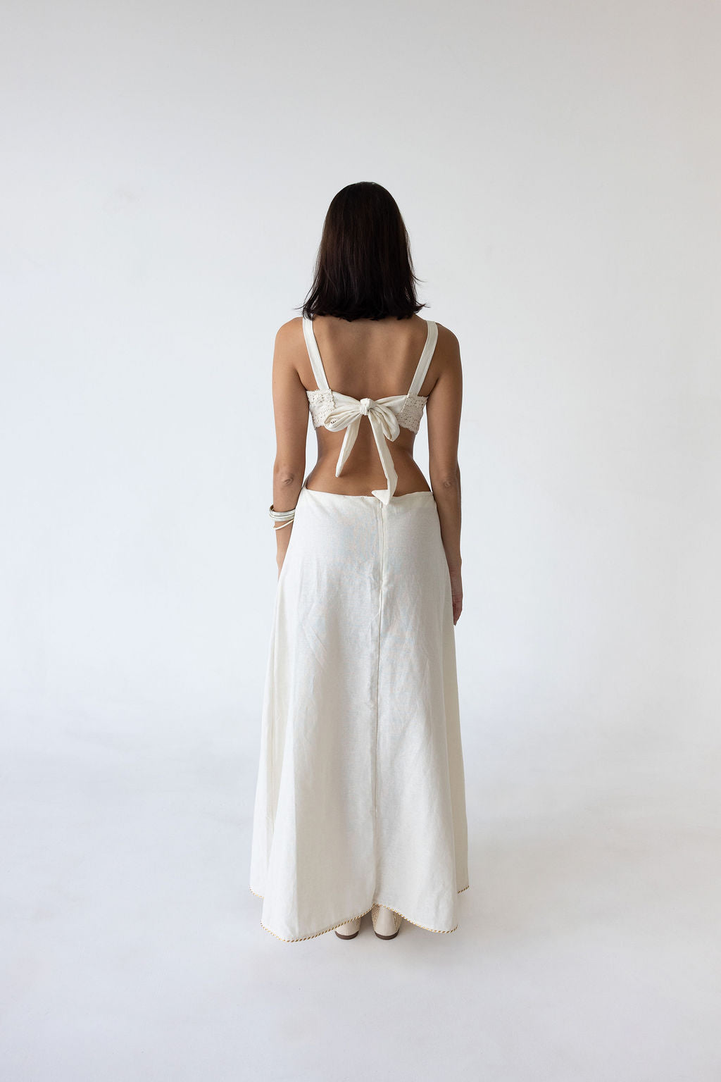 vestido halter serena - natural