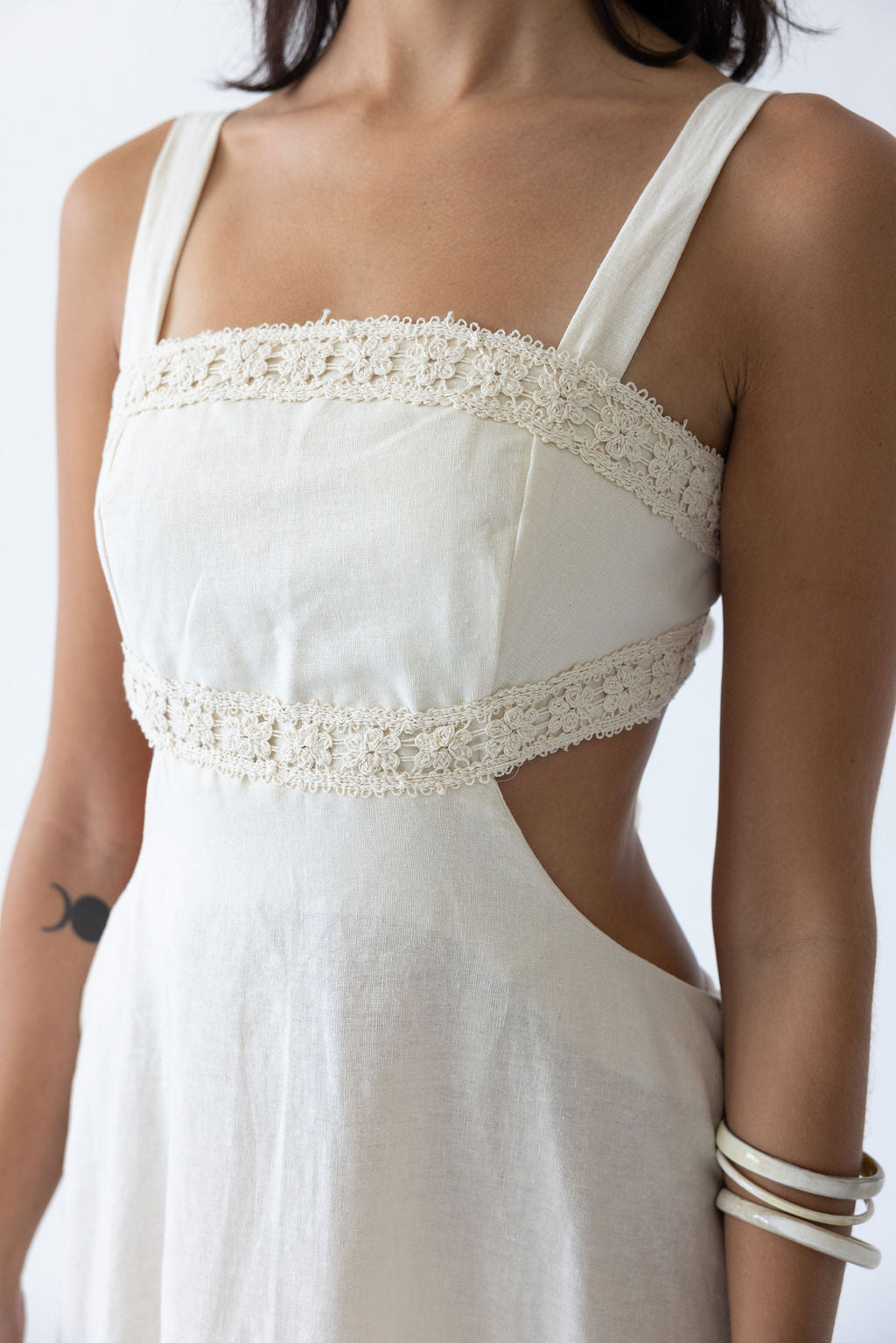vestido halter serena - natural