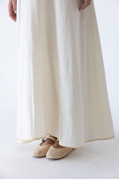 Vestido halter Serena - Natural