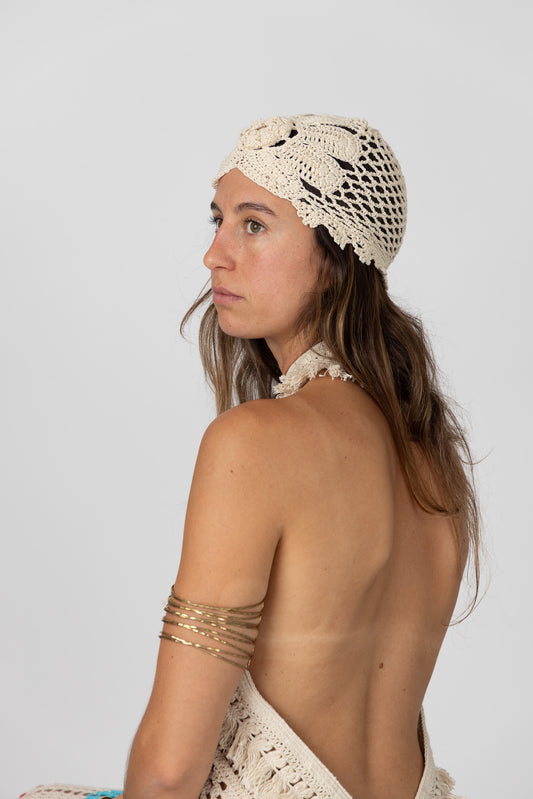 Gorro de crochet - Natural