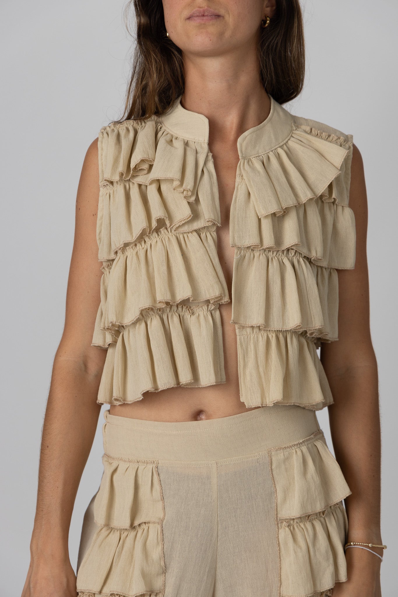 bohemia ruffles vest