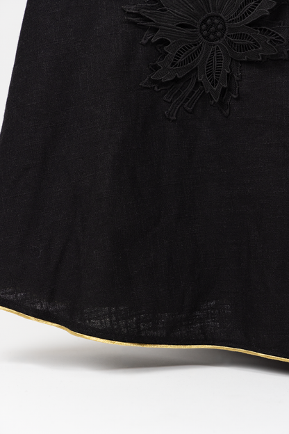 Flower Linen Skirt