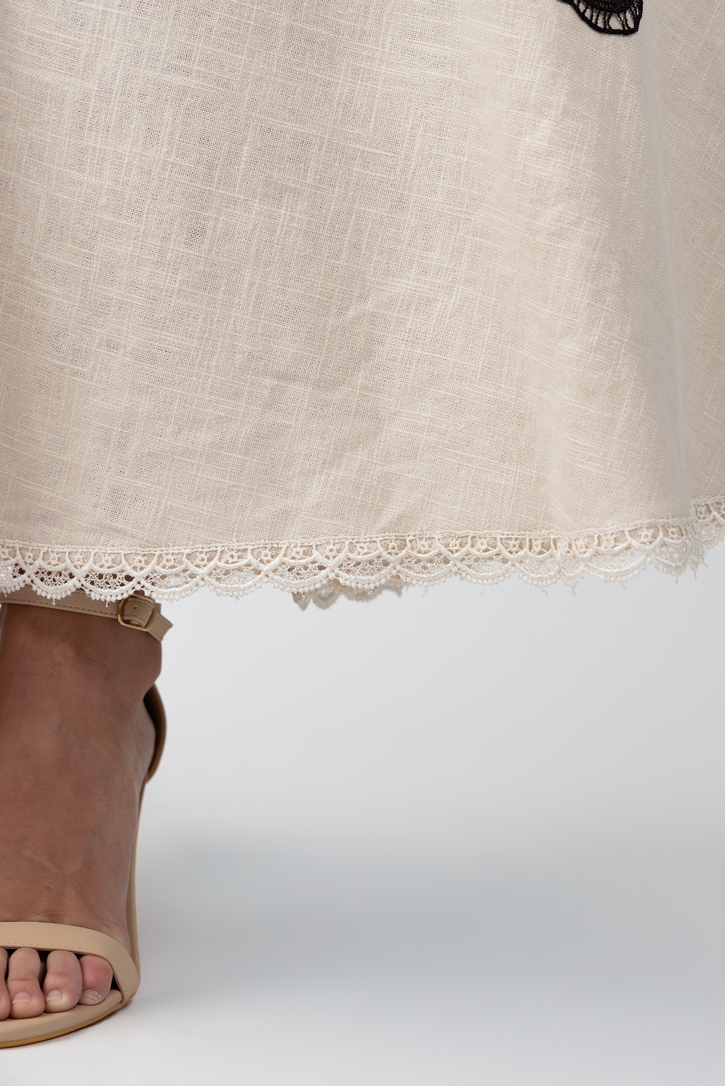 mariposa linen skirt - beige