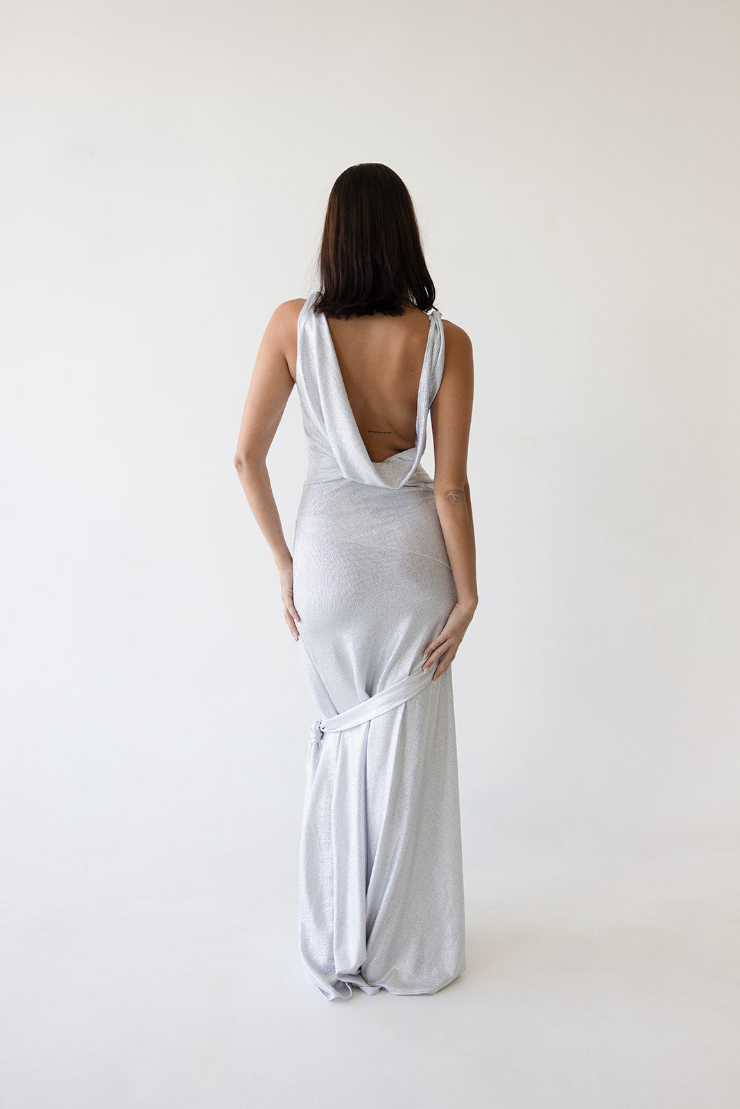 resort maxi dress - silver