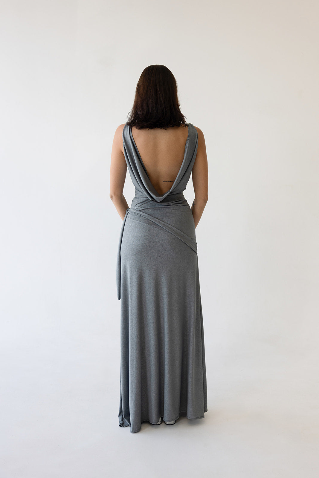 resort maxi dress - grey