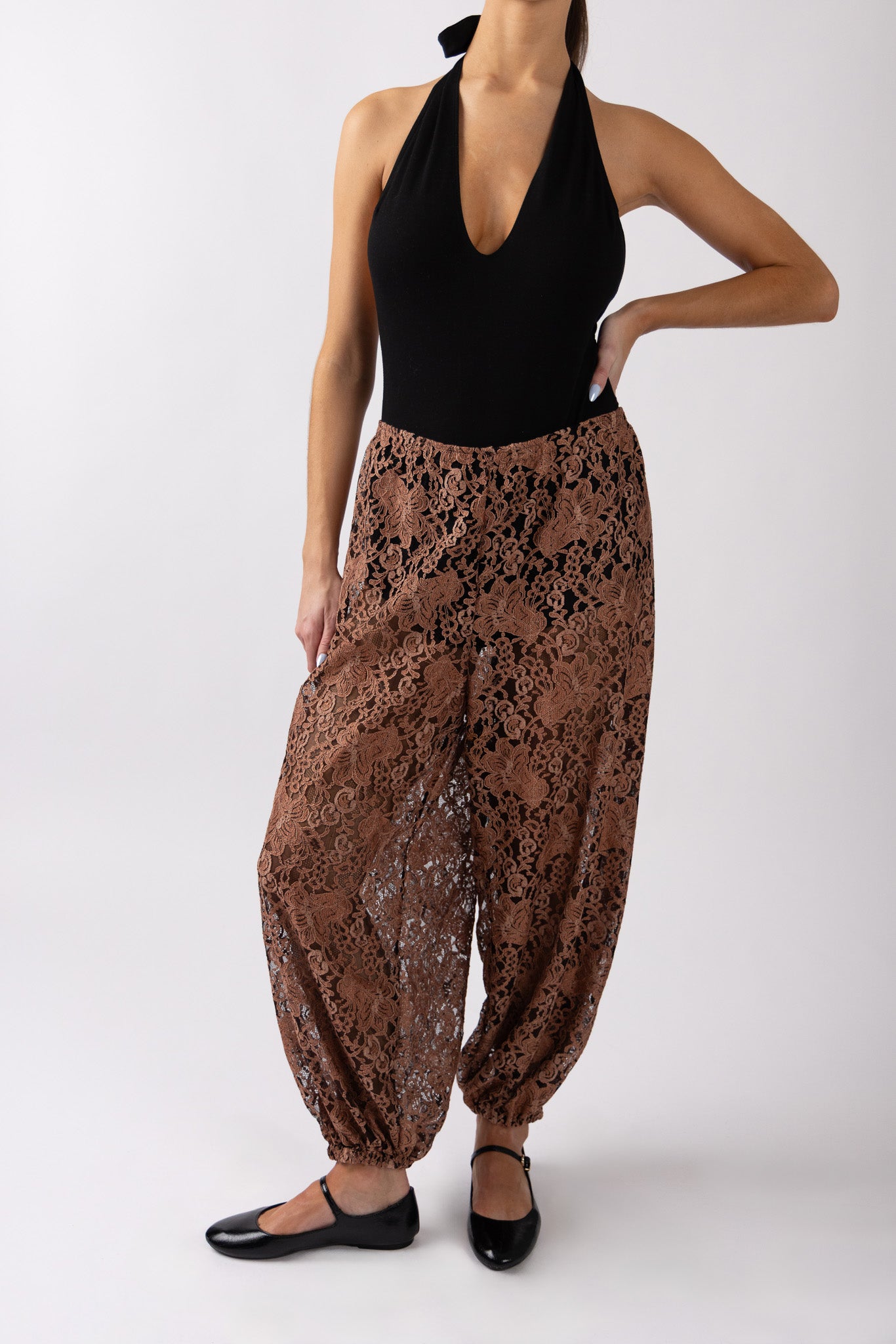 lace balloon pants