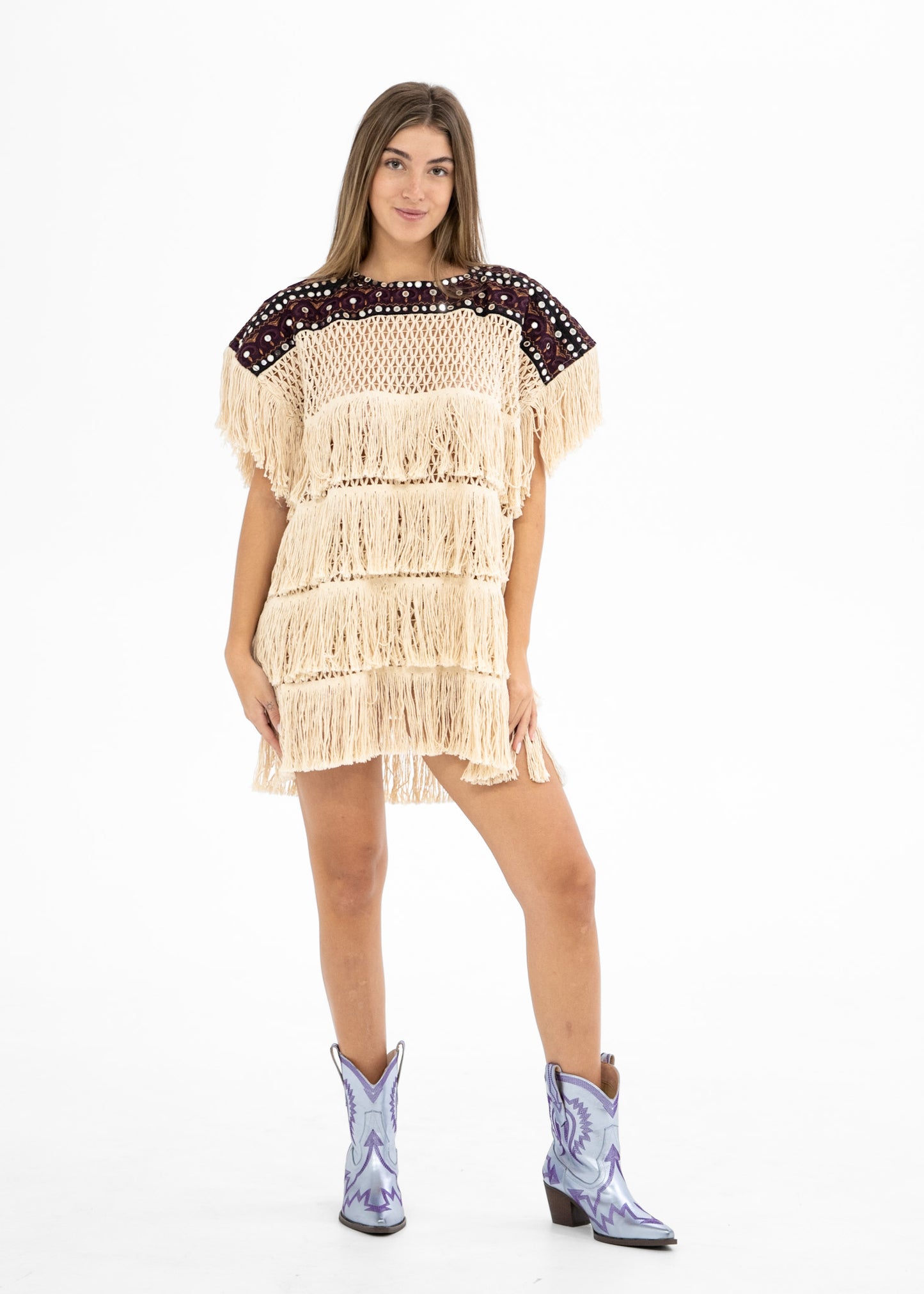 malbec fringe dress