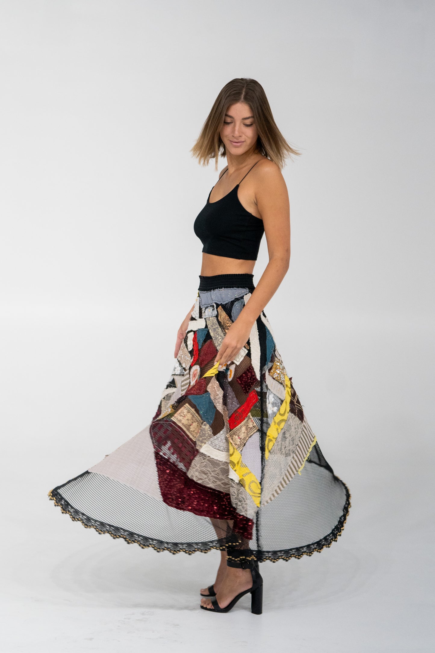 upcycle maxi skirt