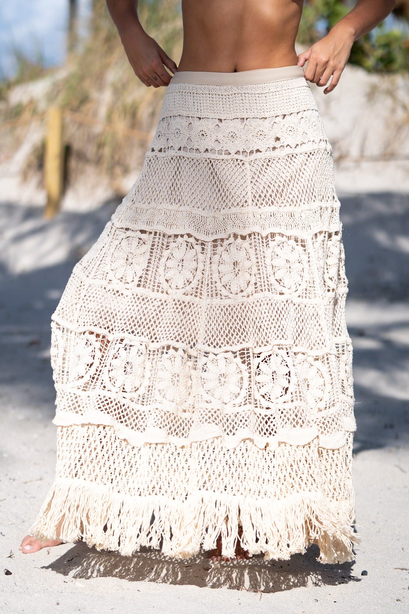 flow crochet skirt