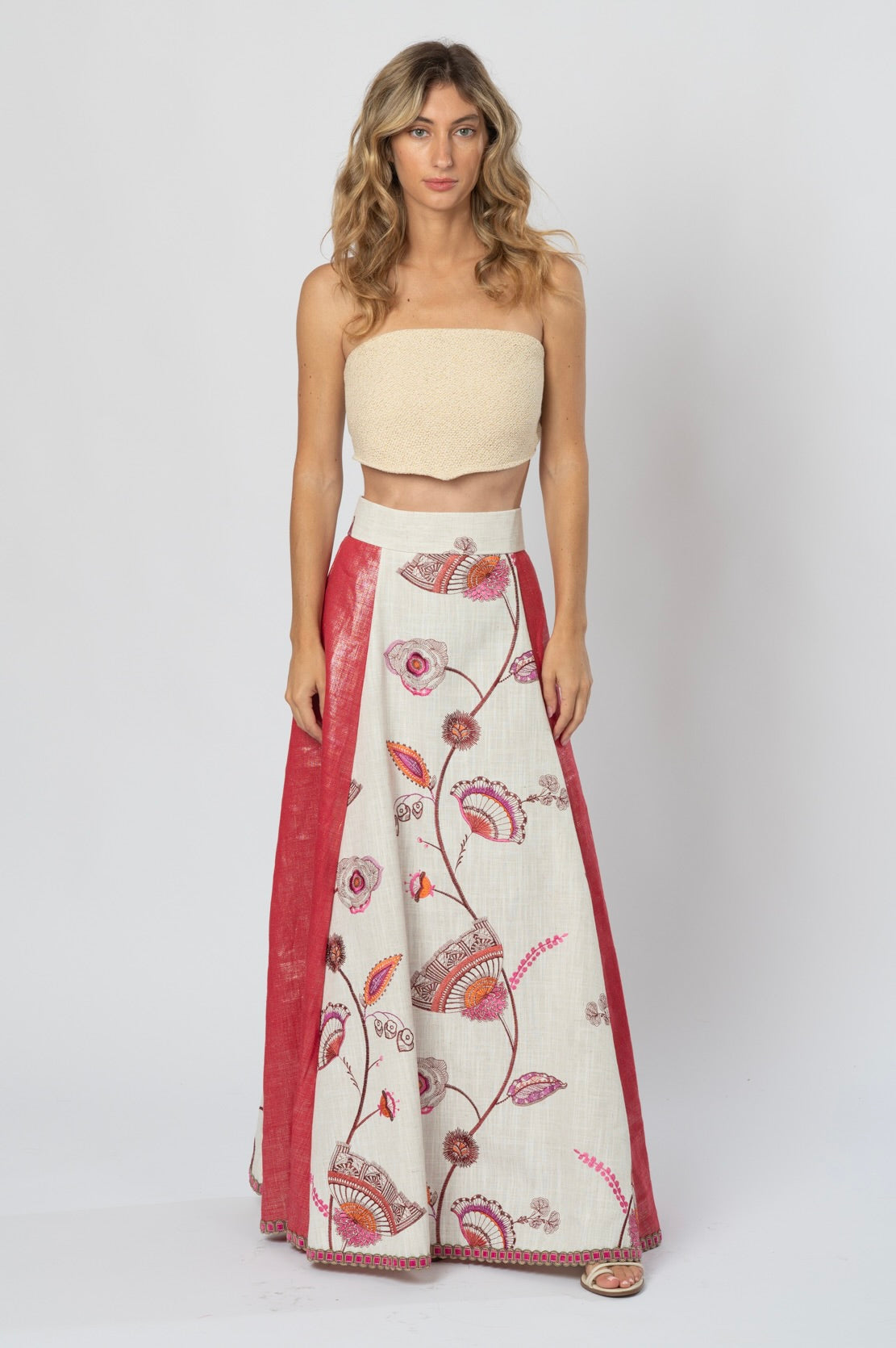 cerise maxi skirt