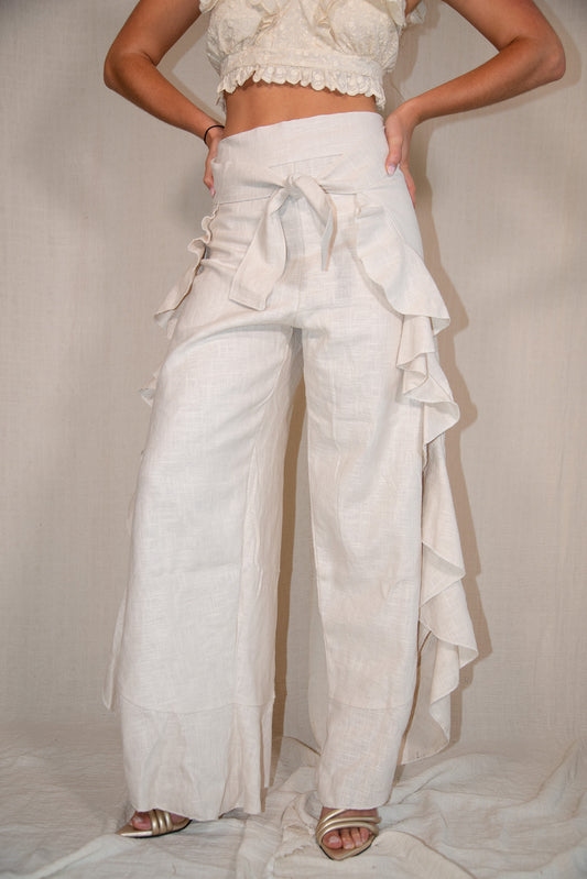 Ruffles Pant Natural
