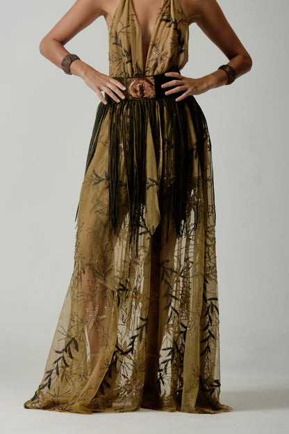 Mendoza Fringe Belt - Copper Quartz