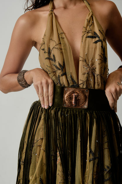 Mendoza Fringe Belt - Copper Quartz