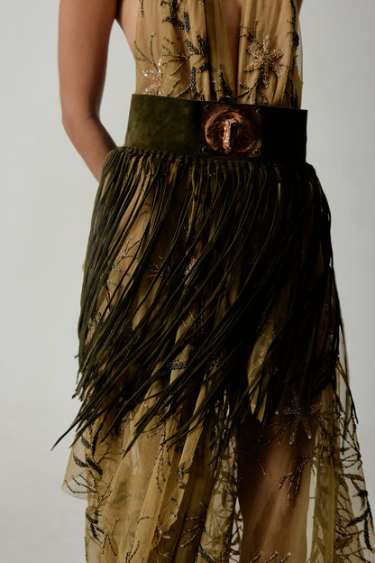 Mendoza Fringe Belt - Copper Quartz