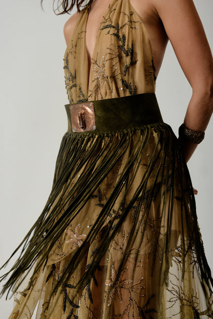 Mendoza Fringe Belt - Copper Quartz