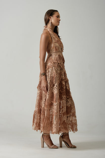 Rosé Lace Dress