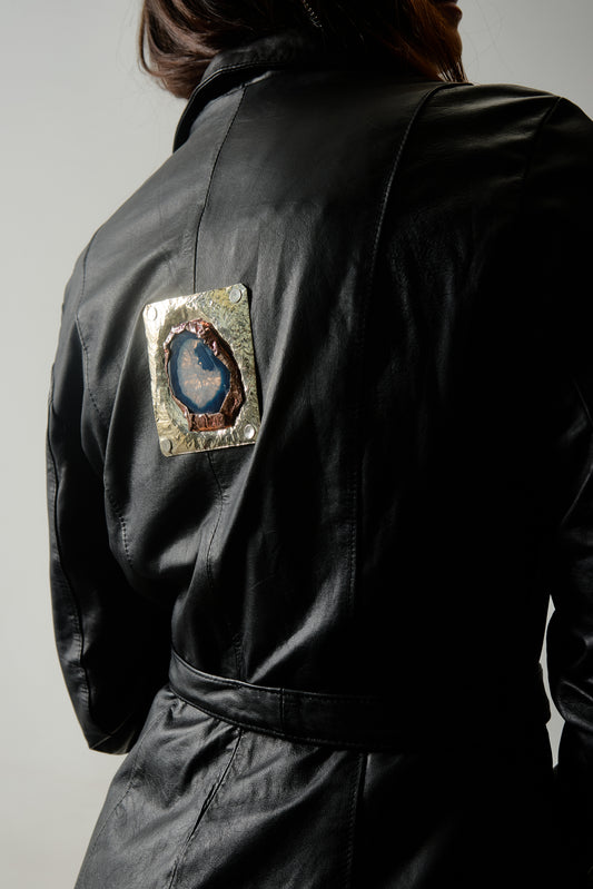 Andes Trench Coat - Blue Crystal Agate