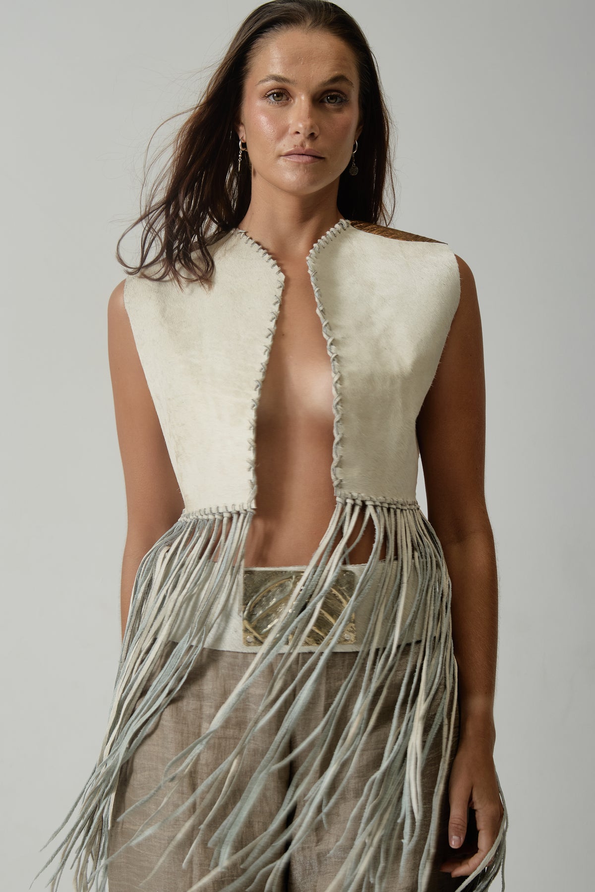 calafate fringe vest