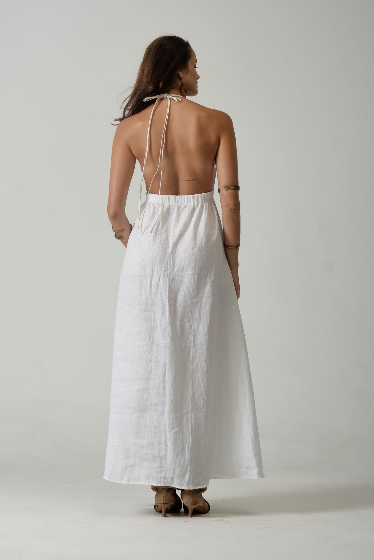 roma dress - white