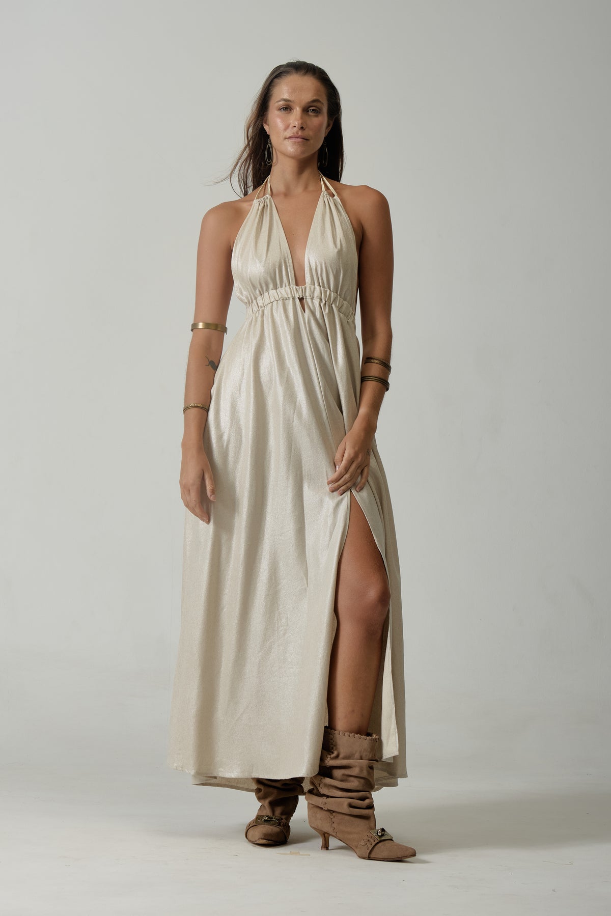 roma dress - white
