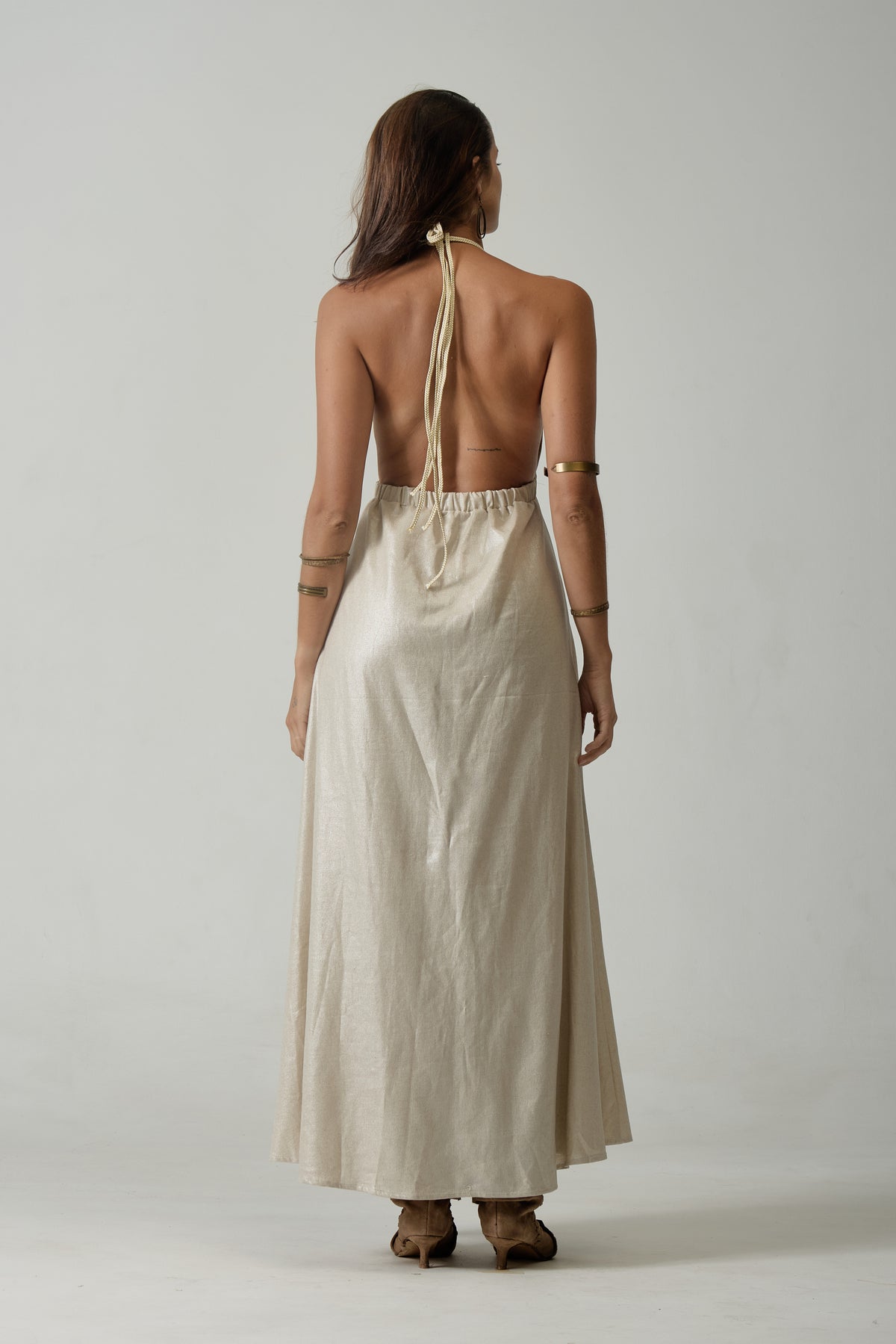 roma dress - gold