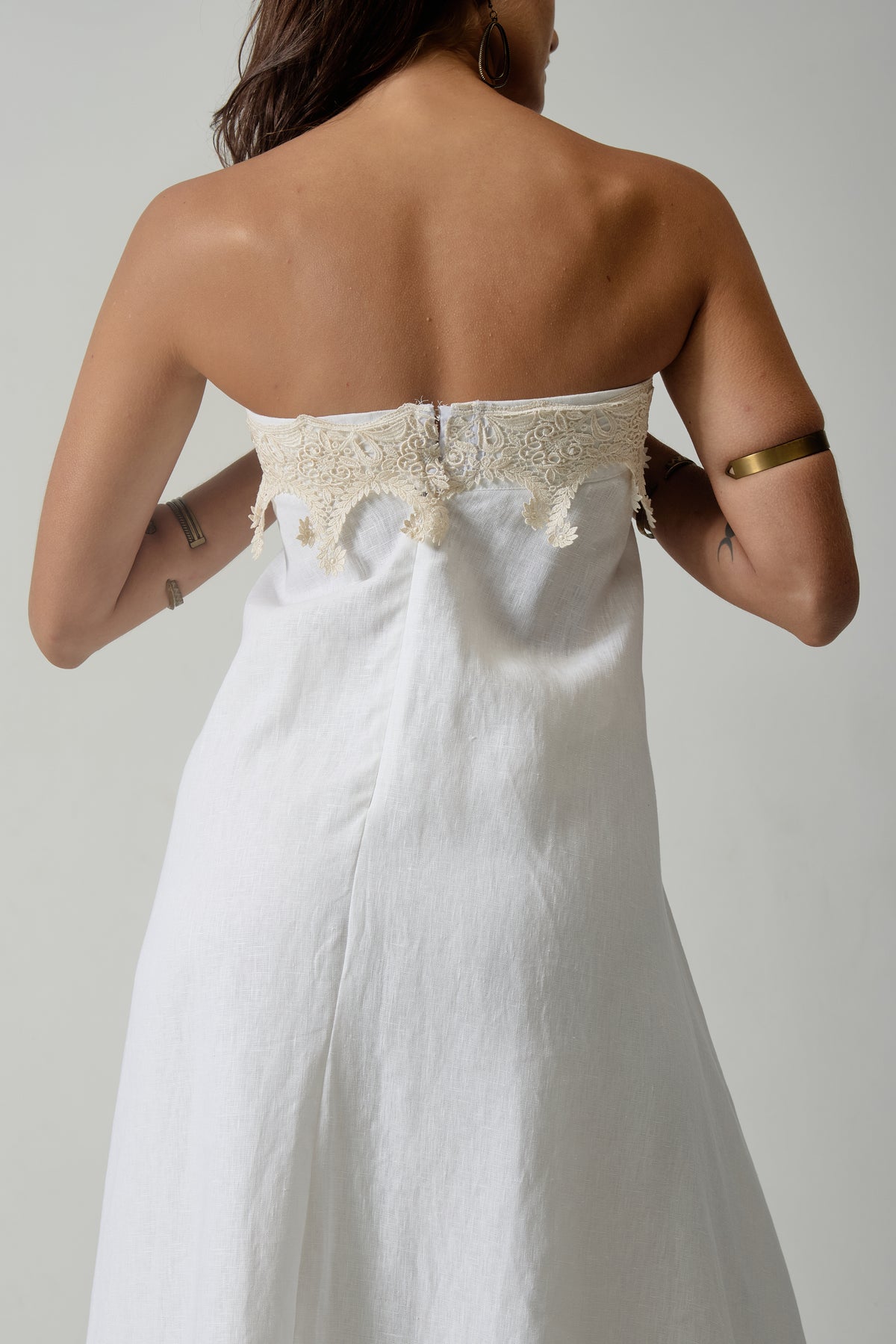 alma strapless dress