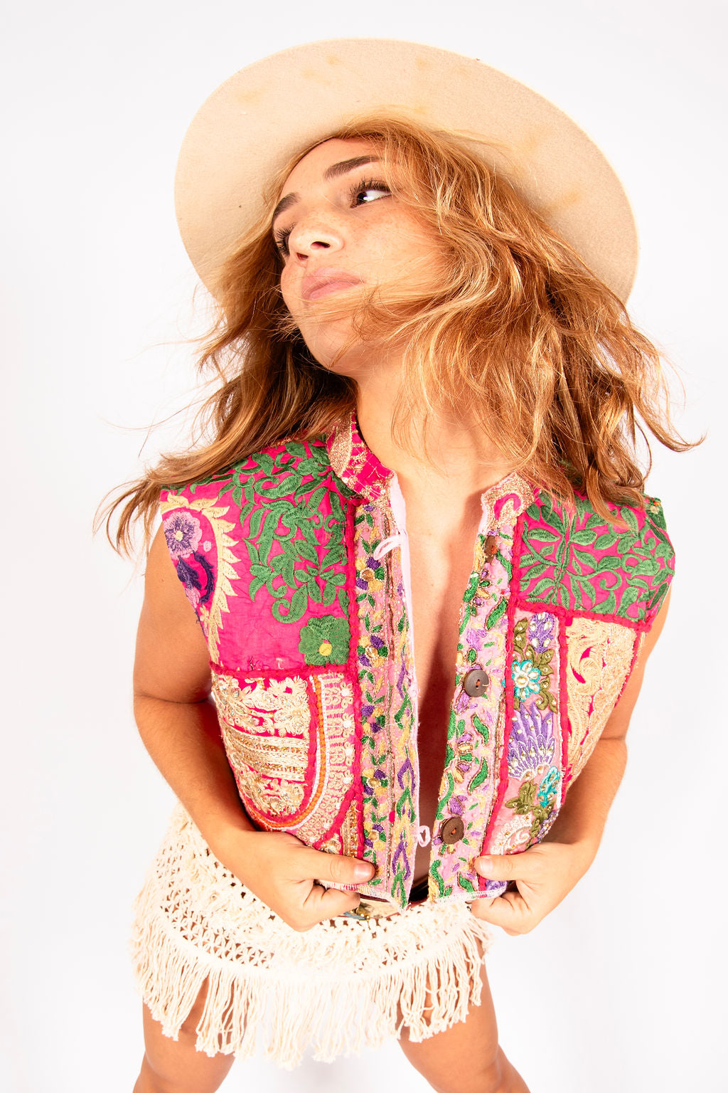 gypsy vest pink