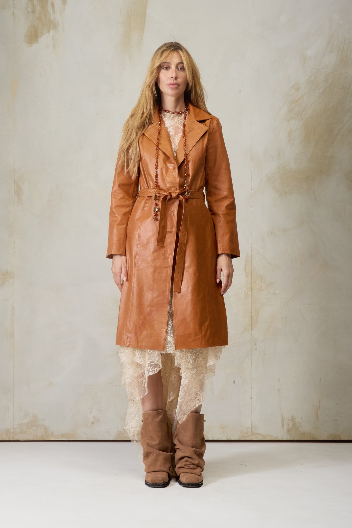 abrigo trench pampa - cuarzo