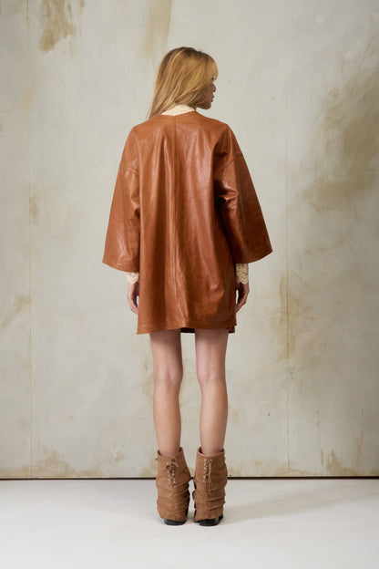 Pampa Oversized Coat - Suede