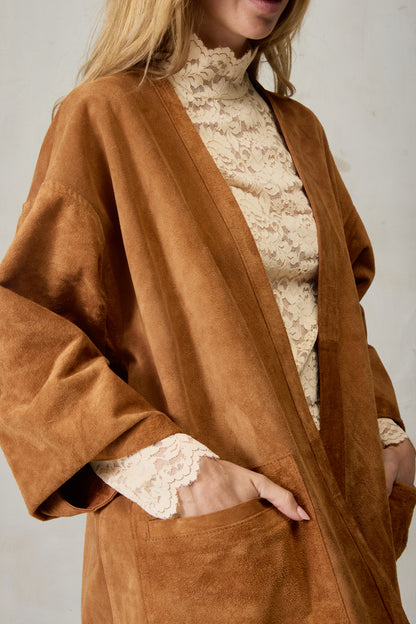 Pampa Oversized Coat - Suede