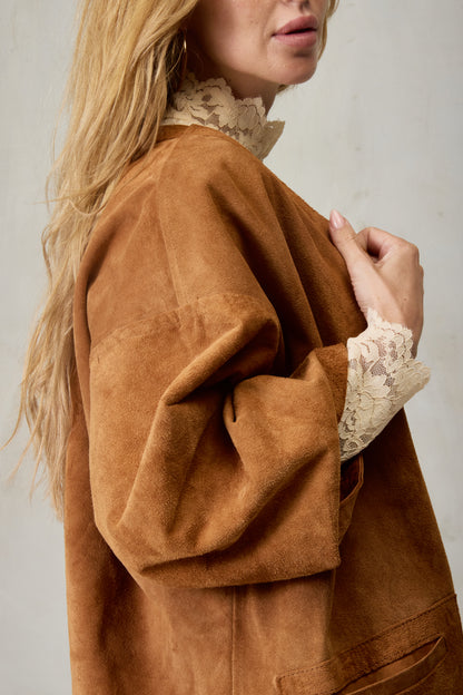 Pampa Oversized Coat - Suede